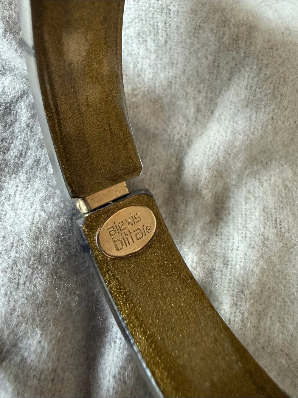 NWOT (2) Alexis Bittar Smoky Grey Bangles - Picture 9 of 9